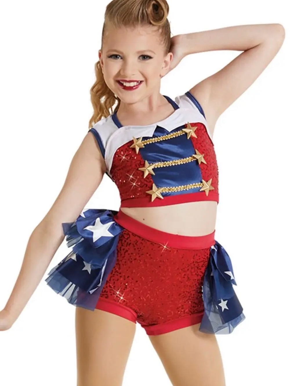 Weissman Style 11756
Patriotic Red Navy White Child Small/Intermediate